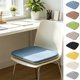 thumbnail image 1 of Cojín de lino de verano para sillas de herradura • Cojín antideslizante para el asiento • Cojín de silla de comedor con cierre de correa • Funda lavable extraíble • Diseño versátil en color sólido, 1 of 6