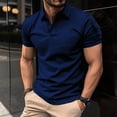 thumbnail image 2 of Bibifish Mens Polo Shirts Side Sleeve Pocket Detail Shirts Point Collar Button Front Simple Casual Tops, 2 of 6