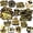 New Year-14 PCs, variant on UCEI 2026 Happy New Year Cruise Door Magnets Black Gold Die-Cut Fridge Magnet Stickers