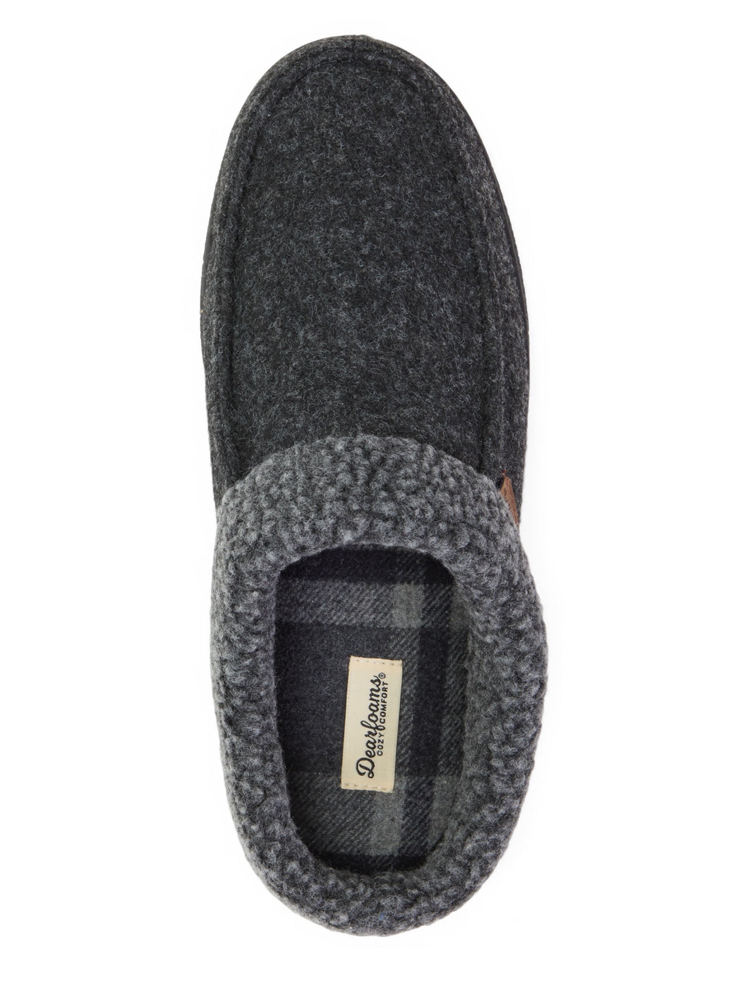 Dearfoams Cozy Comfort Men's Sherpa Moc Toe Clog Slippers