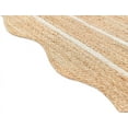 thumbnail image 3 of KLAVATE Natural Jute Wave Edge Hand Braided Scalloped Farmhouse Entryway Jute Rug, 3 of 5