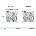 thumbnail image 5 of Summer Pillow Covers 18x18 Inch Set of 2,Navy Blue Wild Flower Plant Throw Pillows Case,Seasonal Floral Outdoor Decorative Square Linen Farmhouse Decor Cushion Covers for Home Couch Sofa Bed, 5 of 6
