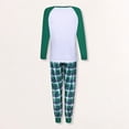 thumbnail image 4 of Family 2 Pieces Pajamas Set Crew Neck Dinosaur Printed Daily Suit (Green S Dad), 4 of 9