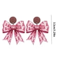 thumbnail image 2 of Pink Ribbon Cancer Awareness Earrings Drop Dangle Acrylic Jewelry Lightweight Statement Earrings for Women Survivor Support Gifts Christmas Holiday Party Fundraiser Events Bulk Pack, 2 of 8