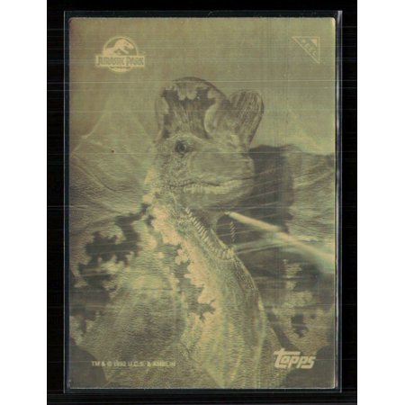 Excellent 1993 Topps Jurassic Park Action Hologram Dilophosaurus #1 Trading Card