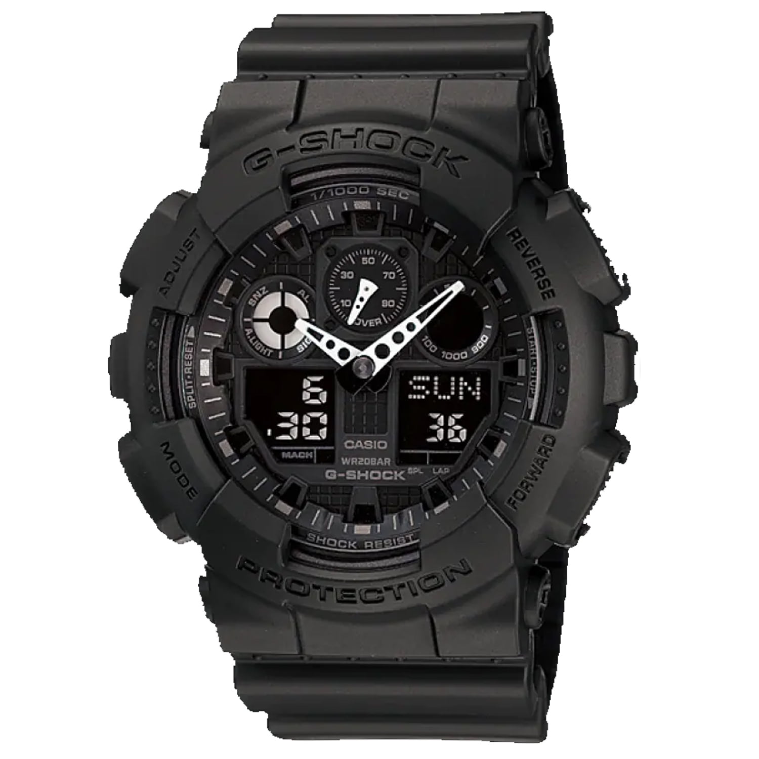 Casio GA100-1A1 G-Shock X-Large Black Ana / Digi Dial Resin Strap Men Watch NEW
