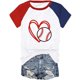thumbnail image 3 of Camisetas de Manga Corta para las Mujeres a Cuadros Impreso Botón Casual Camiseta, Camisetas de Mujer Casual para Primavera Verano, 3 of 3