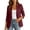 Wine, variant on Cilsoka Blazers for Women Business Casual Jacket Elegant Solid Color Lapel Collar Blazer Oversize Loose Fully-Lined Work Office Suit with Pockets