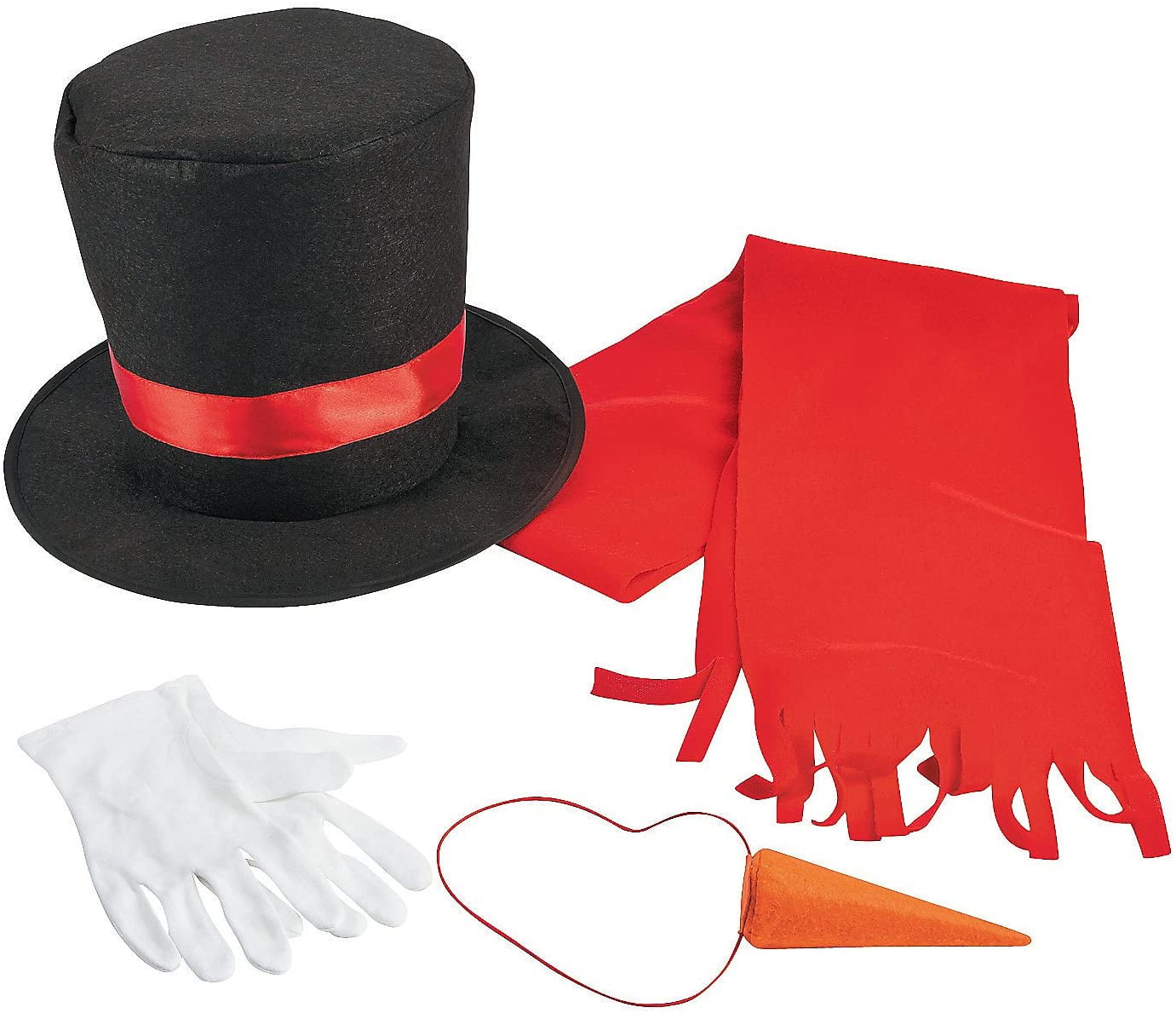 Disfraz Completo De Muñeco De Nieve Para Mujer – Sombrero, Bufanda Roja Y Negra, Nariz De Zanahoria, Falda De Tul Y Guantes Para Carnaval