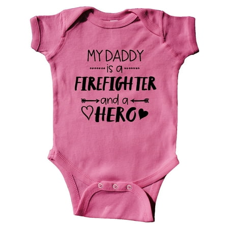 

Inktastic My Daddy is a Firefighter and a Hero Gift Baby Boy or Baby Girl Bodysuit
