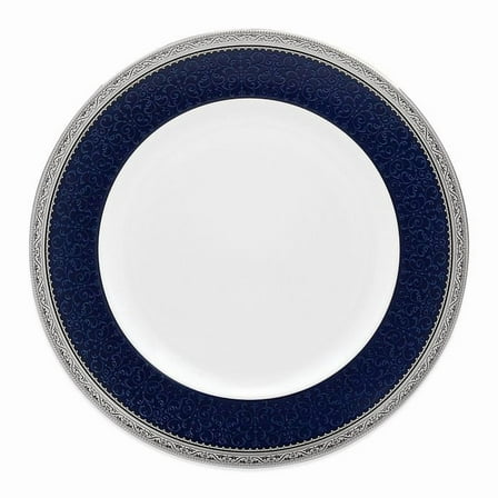 Noritake Odessa Cobalt Dinner Plate in Platinum
