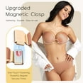 thumbnail image 3 of Niidor Women's Reusable Sticky Push-up Bra Backless Strapless Silicone Bra 2025 Upgraded Magnetic Clasp Bras, 3 of 8