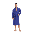 thumbnail image 5 of EA'S SECRET 100% Cotton Mens Robe Lightweight Long Kimono Bathrobe with Pockets Cozy Knit Spa Robes Breathable Shower Bath Robes(Cobalt Blue,L), 5 of 8