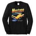 thumbnail image 2 of Wild Bobby, Ford Yellow Mustang Horsepower Cars and Trucks Men Long Sleeve Shirt, Black, XX-Large, 2 of 6