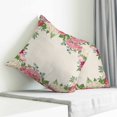 thumbnail image 4 of Throw Pillow Covers 16x16 Inch, Pink Flowers Decorative Pillow Cases for Couch Sofa Bed, Spring Floral Farmhouse Botanical Rustic Cotton Linen Square Home Decor Pillowcases with Hidden Zipper, 4 of 7
