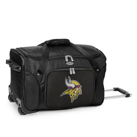 MOJO Black Minnesota Vikings 22 2-Wheeled Duffel Bag