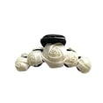 thumbnail image 3 of Farfi Women Hairpin Soft Fabric Flower Embellished Strong Teeth Design Non-slip All Match Dress-up Ultralight Rose Flower Hairpin Girls Barrettes Headwear for Women (White), 3 of 6