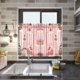 thumbnail image 4 of Yayeee Kitchen Curtains Tier Pair Light Filtering 27"x24" Rod Pocket Short Cafe Window Panel, White Gingerbread Houses, 4 of 7