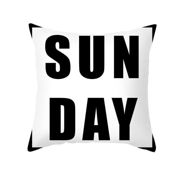 2022 Nordic Pillowcase Black And White Letters Peach Skin Cushion Cover Sofa Pillowcase Home