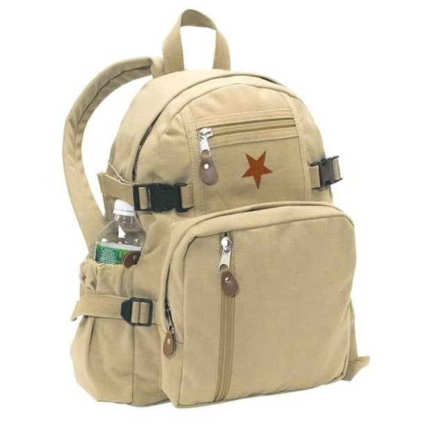 Rothco Vintage Canvas Compact Backpack Khaki