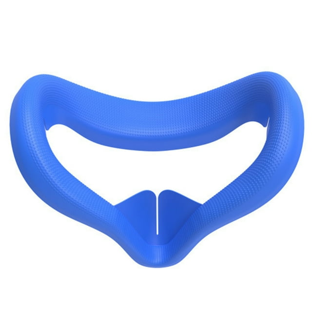 Couvre-visage en Silicone de Qualité Supérieure pour Casque VR Oculus Quest 2 - Résistant à la Sueur, Lavable, Masque de Remplacement Léger avec Confort Amélioré et Blocage de la Lumière - Bleu