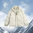 thumbnail image 2 of Winter Coat Warm Insulated Jacket With Hood Windproof Outdoor Casual Long Sleeve Padded Overcoat For Cold Weather, 2 of 3