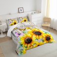 thumbnail image 3 of Homewish Teens Watercolor Sunflower Bedding Comforter Set, Rustic Farmhouse Cabin Twin Comforter Sets, Kawaii Butterfly Bedding Set, Luxury Bedroom Decor, 2-Piece, 3 of 8