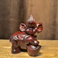 thumbnail image 3 of A pair of ebony wood carved elephant figurines for home, office, decorative crafts, shop openings, or as gifts for new homes., 3 of 3