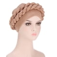 thumbnail image 2 of Cuekondy Brown Baseball Caps Women Turban Hat Cap Hair Bonnet Head Scarf Wrap Cover Gifts, 2 of 2