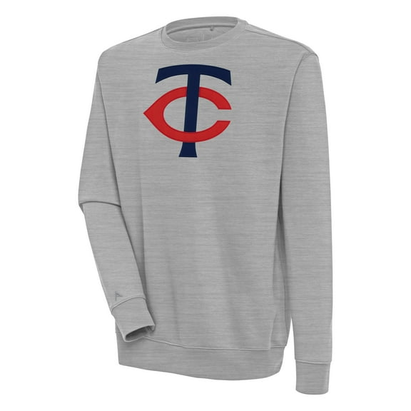 Men's Antigua Heather Gray Minnesota Twins Victory Pullover Sweatshirt