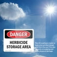 thumbnail image 5 of Herbicide Storage Area OSHA Danger Vinyl Decal Label 14 Inch x 10 Inch - 10 Pack, 5 of 6