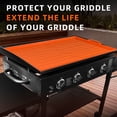 thumbnail image 5 of Babyfond 35.5" x 21.5" Griddle Silicone Protective Mat Cover with Heat Proof & Tall Edge, 5 of 6