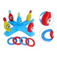thumbnail image 2 of [Con Video] Juguete Acuático Bolos Inflable Cruz Juego para Anillo Lanzamiento Combinación (1 Cruz + 2 Círculos Rojos + 2 Círculos Azules), 2 of 9