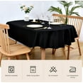 thumbnail image 4 of Small Oval Tablecloth 54 x 72 Inch Washable Fabric Table Cloth Solid Black Table Cover for Dining Wedding Party Banquet Tabletop Decoration, 4 of 6