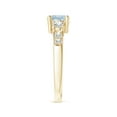 thumbnail image 3 of Angara Natural 0.72 Ct. Aquamarine with Diamond Classic Ring in 14K Yellow Gold for Women (Ring Size: 11.5), 3 of 9
