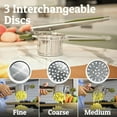 thumbnail image 3 of PriorityChef Grand Rizière de Pommes de Terre 15oz avec 3 Disques, Rizière en Acier Inoxydable Robuste pour Purée de Pommes de Terre, Presse-Purée, Outil de Cuisine, Vert Olive, 3 of 8