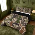 thumbnail image 2 of meiyoeat Camouflage Duck Monogram A Full Size Comforter Sets For Boys,Hunting Themed Initial Bedding Comforter Set,Black Reversible,3 Pieces,1 Comforter and 2 Pillowcases, 2 of 7