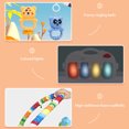 thumbnail image 4 of Muyoka Baby Activity Gym Play Mat Piano Gym Mat Funciona con pilas Musical Play Mat Ejercicio Coordinación mano-ojo Padres e hijos para 0-36 Meses Bebé,Red Muyoka Hogar, 4 of 7