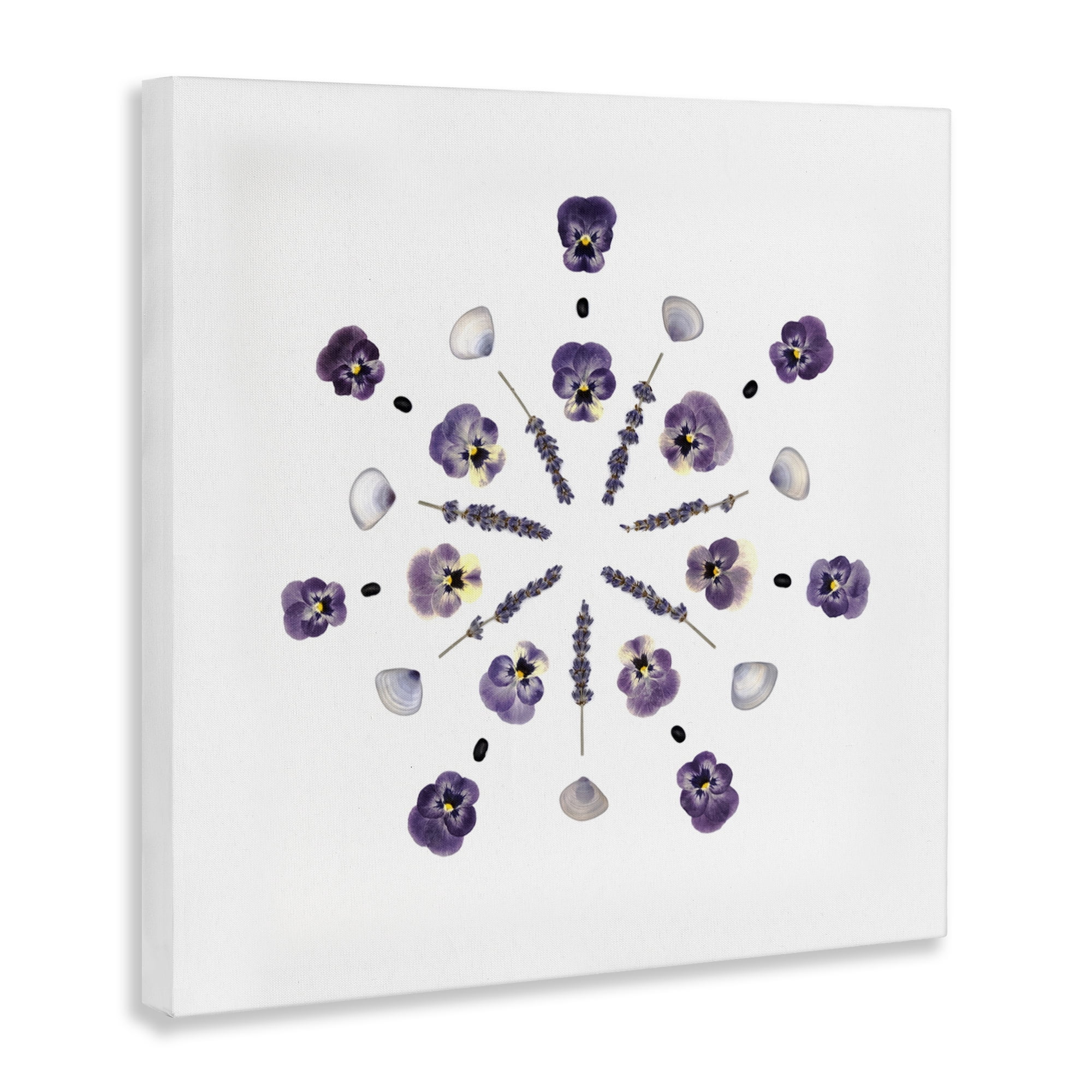 Stupell Industries Pansies & Lavender Symmetry Canvas Wall Art, design by Beth Adoette