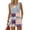 Blue, variant on 2 Piece Sets for Women Square Neck Floral Print Beach Vacation Lounge Outfits Drawstring 2026 Cruise Summer Clothes with Pockets Multicolor 2XL