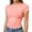 511#Pink, variant on Women's Crew Neck Short Sleeve Fitted Shirts Basic Stretchy T-Shirt Summer Workout Casual Tops Sky Blue M