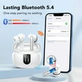 thumbnail image 5 of Wireless Earbuds, Bluetooth Headphones 5.4, Bass Boost 85%, 50Hrs Playtime Bluetooth Earbuds with 4 ENC Call Noise Cancelling Mics, IP7 Waterproof  Sports Ear buds for Android iOS White, 5 of 6