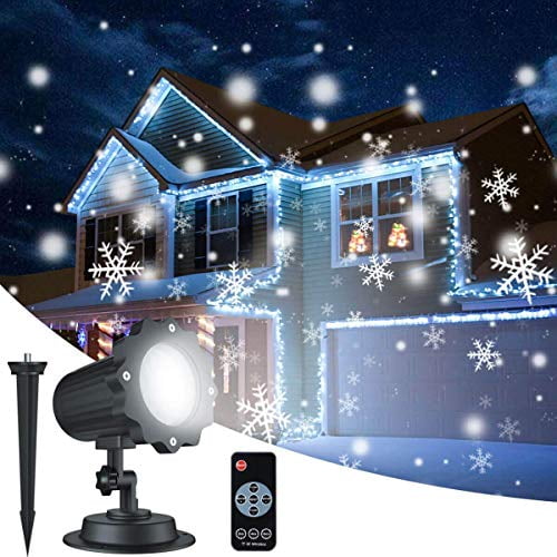 Christmas Snowflakes Projector Lights, Indoor Outdoor Crystal Snowflake