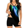 thumbnail image 1 of Betiyuaoe Women's Tankini Swimsuits Large Bikini Set Digital Print Suspender Beach Split Bathing Suits, 1 of 4