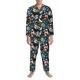 thumbnail image 3 of Balery Rottweiler Pijama para Hombre de Dos Piezas con Manga Larga, Conjunto de Dormir y Descanso Suave con Bolsillos-Large, 3 of 7