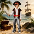 thumbnail image 2 of Mnyotv Boys' Halloween Costume Outfits Pirate Cos Clothes Sets Halloween Party Clothing Size 4-5 Years, 2 of 8