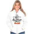 thumbnail image 4 of This Girl Digs Bacon Funny Meat Lover Zip Hoodie Sweatshirt Women Brisco Brands S, 4 of 6