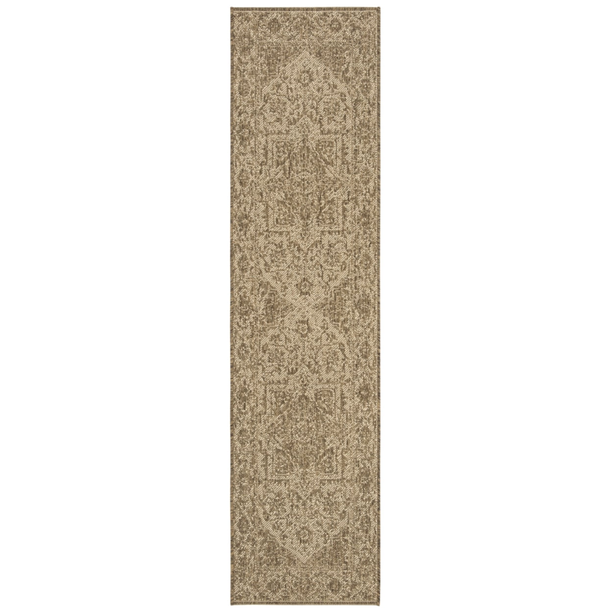 SAFAVIEH Beach House Kestrel Medallion Indoor/Outdoor Area Rug, Cream/Beige, 5'3" x 7'6"