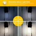 thumbnail image 4 of DAYBETTER Edison Light Bulbs,60W Equivalent,Dimmable Vintage LED Light Bulbs for Bedroom, E26 Medium Base,Warm White 2700K,ST58,8W, 800LM, 80+ CRI,Clear Glass, 4 Pack, 4 of 6