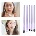 thumbnail image 5 of Unique Bargains 5 Pcs Travel Blending Makeup Brush Set Foundation Contour Concealer Blusher Brush 15.3x2.3cm Purple, 5 of 6